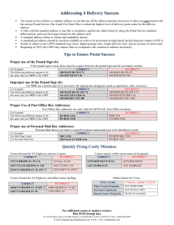 Achieving Postal Success