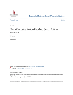 Has Affirmative Action Reached South African Women?