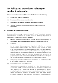 Academic misconduct - University of Reading