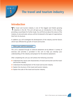 The travel and tourism industry - Pearson Schools and FE Colleges