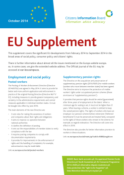 EU Supplement - Citizens Information Board