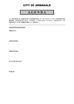 technical services committee 27 october 2003
