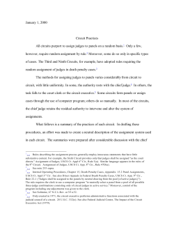 Neutral Assignment of Judges (Procedures of the U.S. Court of