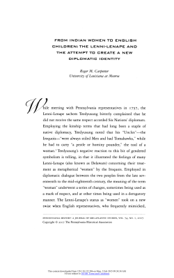 from indian women to english children: the lenni