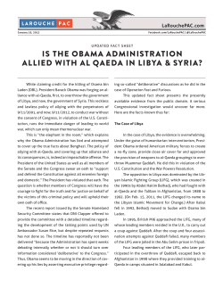 is the obama administration allied with al qaeda in
