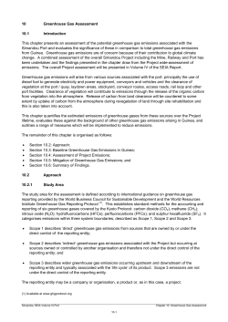 10 Greenhouse Gas Assessment 10.1 Introduction This