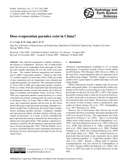 Does evaporation paradox exist in China?