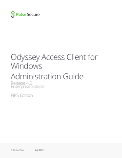 Odyssey Access Client for Windows Administration