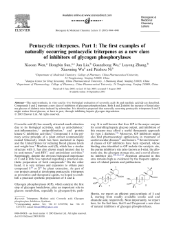 Pentacyclic triterpenes. Part 1: The first examples of naturally