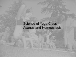 Science of Yoga Class 2 – Asanas and Homeostasis