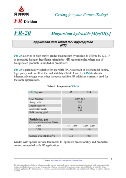 Caring for your Future-Today! Magnesium hydroxide [Mg(OH)2]