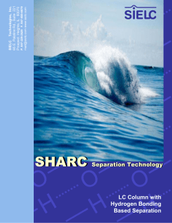 LC Column with Hydrogen Bonding Based Separation SHARC