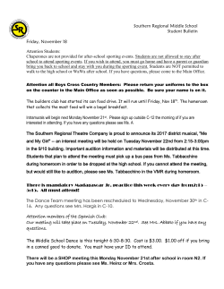 November 18, 2016 - Southern Regional School District