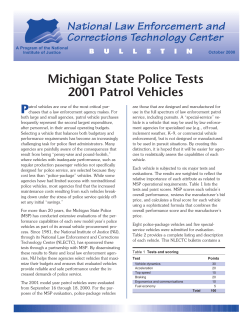 Michigan State Police Tests 2001 Patrol Vehicles