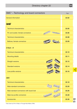 22 . 01 SMC* &ndash; Technology and board connectors Directory chapter
