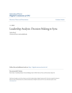 Leadership Analysis: Decision Making in Syria