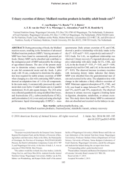 Urinary excretion of dietary Maillard reaction products in healthy