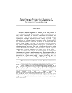 Rising Seas and Common Law Baselines