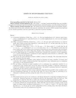 Limits in multivariable calculus