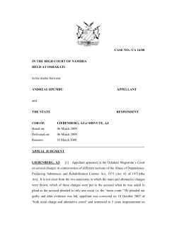 ANDREAS IIPUMBU versus THE STATE