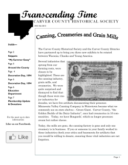 Fall 2013 - Carver County Historical Society