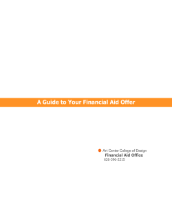a guide to your financial aid offer (title)
