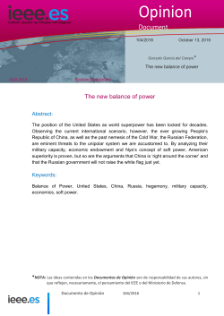 The new balance of power