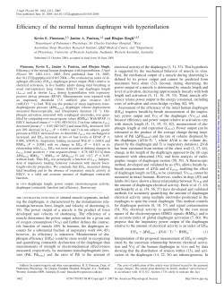 Efficiency of the normal human diaphragm with hyperinflation