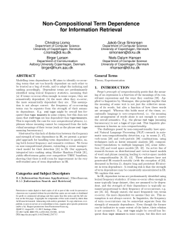 Non-Compositional Term Dependence for Information Retrieval