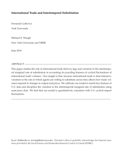 International Trade and Intertemporal Substitution