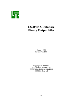 LS-DYNA Database Binary Output Files