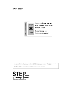 IDEA paper Rene Kemp and Anthony Arundel