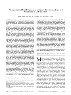 Measurement of Blood Pressure in Children