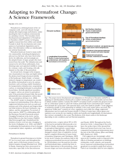 Adapting to Permafrost Change: A Science Framework