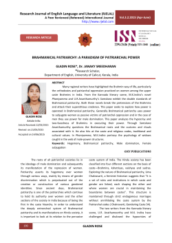 BRAHMANICAL PATRIARCHY