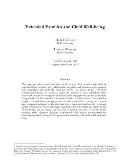 Extended Families and Child Well-being