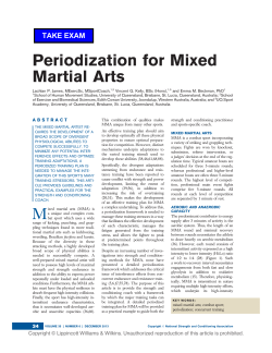 Periodization for Mixed Martial Arts