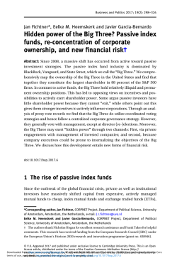 Hidden power of the Big Three? Passive index funds, re