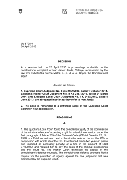 Up-879/14 20 April 2015 DECISION At a session held on 20 April