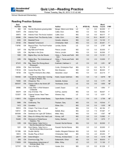 Quiz List&mdash;Reading Practice