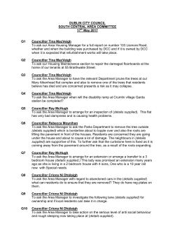 Questions to the South Central Area Manager PDF 151 KB