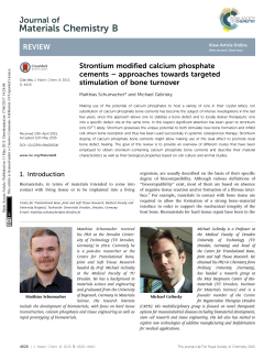 Strontium modified calcium phosphate cements