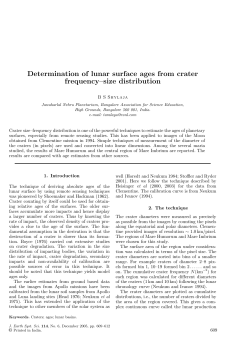 Determination of lunar surface ages from crater frequency&ndash;size