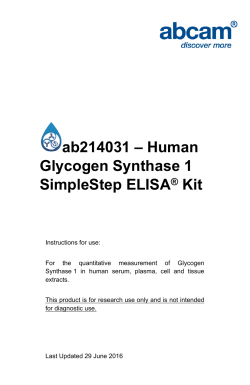 ab214031 &ndash; Human Glycogen Synthase 1 SimpleStep ELISA&reg; Kit