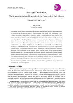 Nature of Gravitation : The Structural Intuition of Gravitation in the