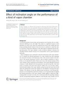 Effect of inclination angle on the performance of a kind of vapor