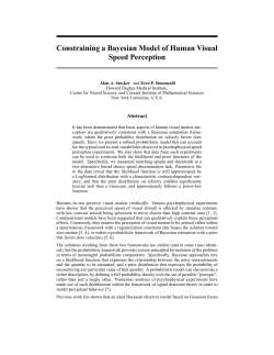 Constraining a Bayesian Model of Human Visual Speed Perception