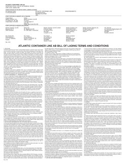 atlantic container line ab bill of lading terms and conditions