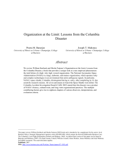 Organization at the Limit