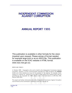 Annual Report 1995 - ICAC